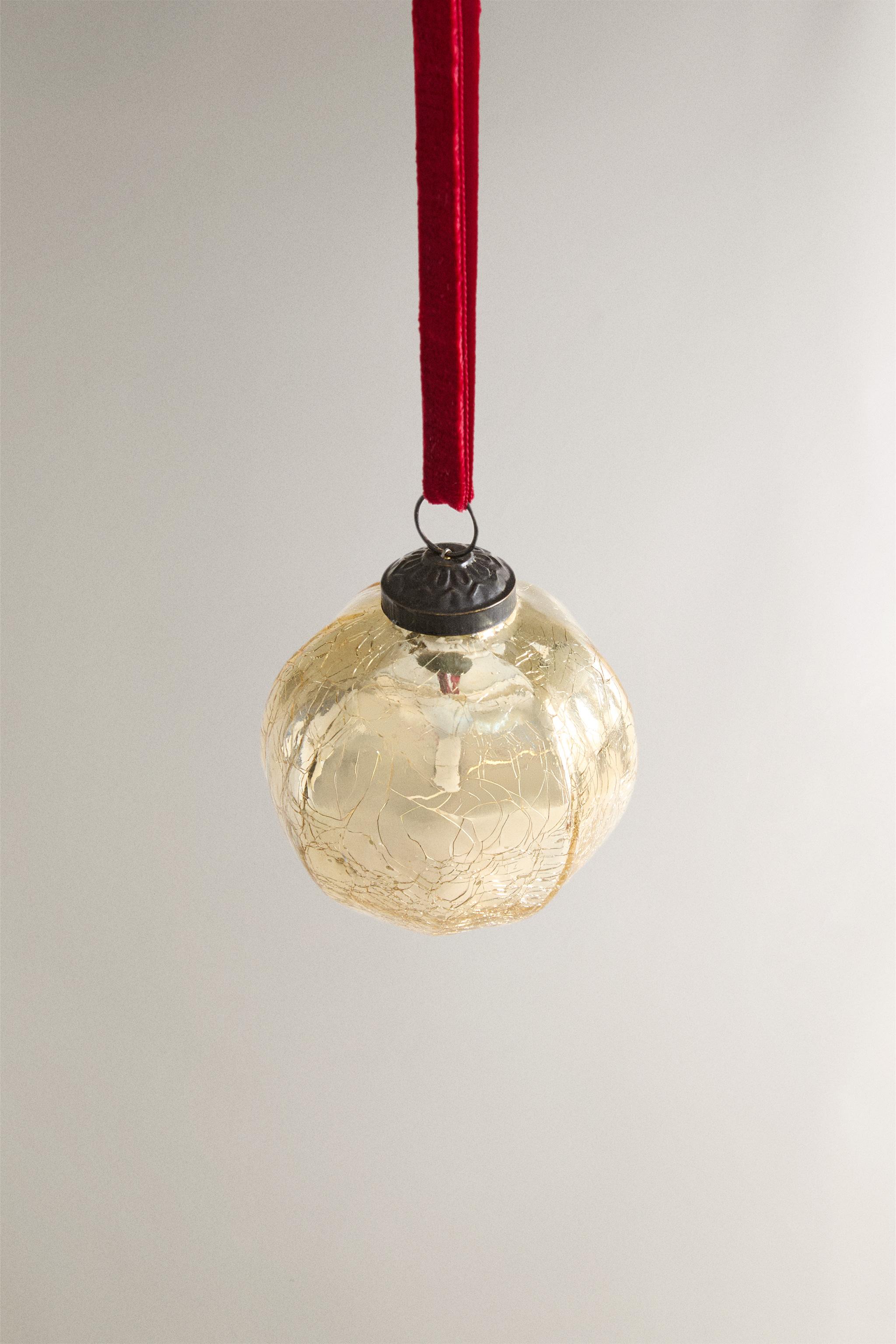 MIRRORED CHRISTMAS TREE BALL ORNAMENT
